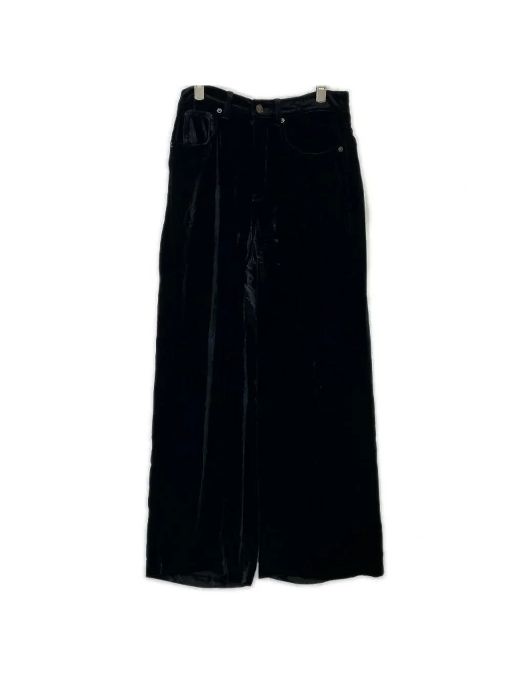Saint Laurent Paris Velvet Wide Pants Black 28